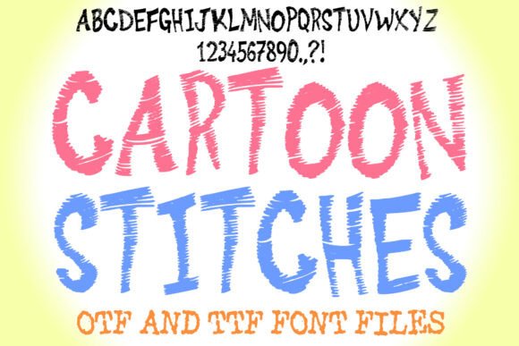 Cartoon Stitches: The Perfect Display Font for Crafters
