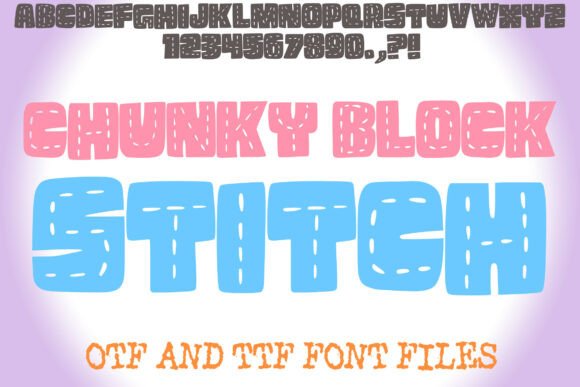 Chunky Block Stitch: A Bold Display Font for Web Design