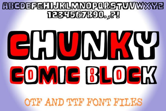 Chunky Comic Block: A Playful Display Font for Modern Layouts