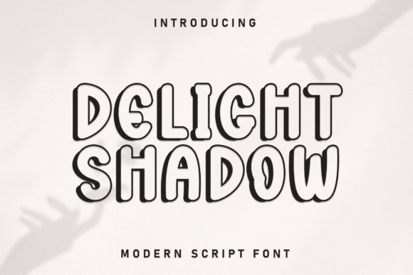 Delight Shadow: A Bold Display Font for Editors