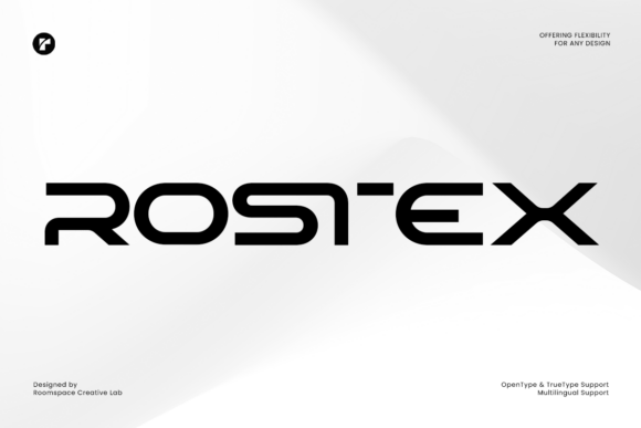 Designing Futuristic Web Headers with Rostex Regular Typeface