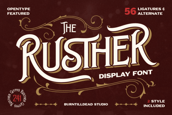 Designing with Rusther Regular: A Bold Display Typeface for Web