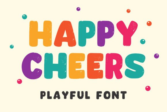 Happycheers Regular: A Playful Display Font for Editorial Joy