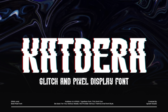 Katdera Font: Bold Glitch Typography for Web Design