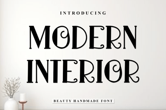 Modern Interior: A Festive Display Font for Holiday Branding