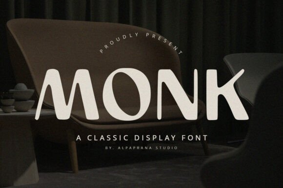 Monk Display Font for Bold Handmade Branding