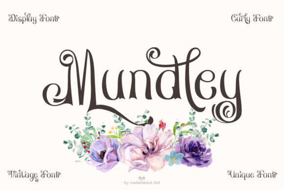 Mundley Regular: A Vintage Display Font for Small Business Branding