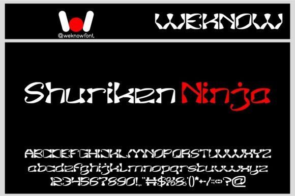 Shuriken Ninja Font: A Stencil Display for Bold Campaigns