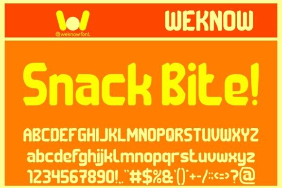 Snack Bite: A Vintage-Futuristic Display Font for Web