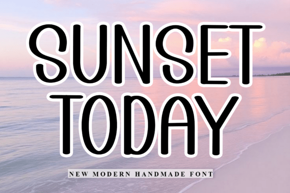 Sunset Today: A Festive Display Font for Holiday Web Design